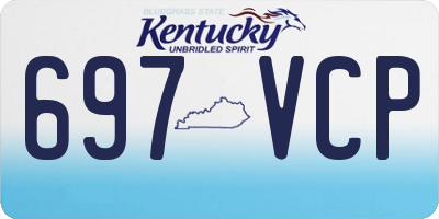 KY license plate 697VCP