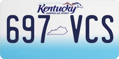 KY license plate 697VCS