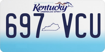 KY license plate 697VCU