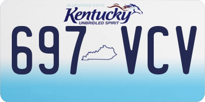 KY license plate 697VCV