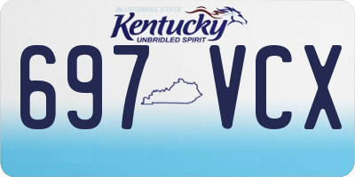 KY license plate 697VCX