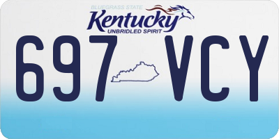KY license plate 697VCY