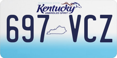 KY license plate 697VCZ