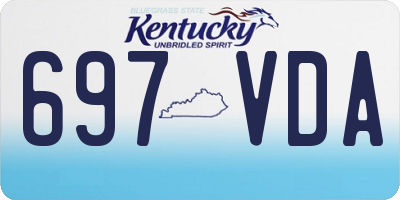 KY license plate 697VDA