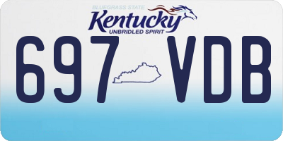KY license plate 697VDB