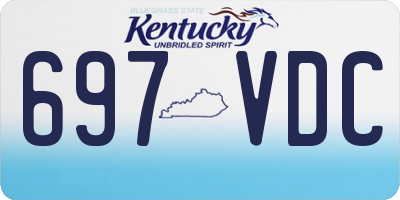 KY license plate 697VDC