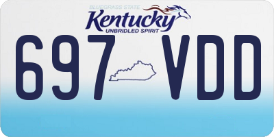 KY license plate 697VDD