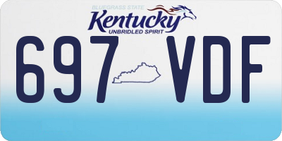 KY license plate 697VDF