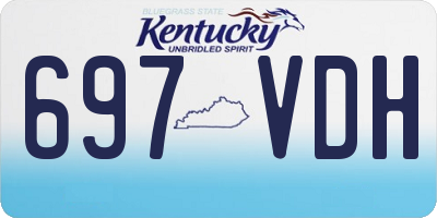 KY license plate 697VDH