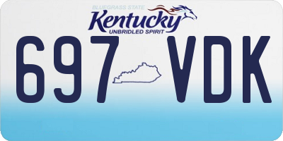 KY license plate 697VDK