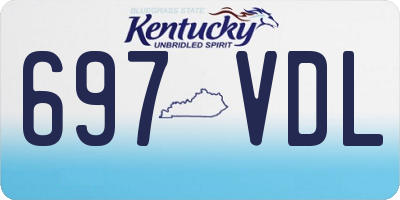 KY license plate 697VDL