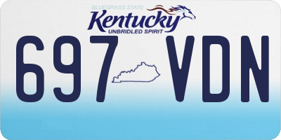 KY license plate 697VDN