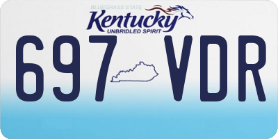 KY license plate 697VDR
