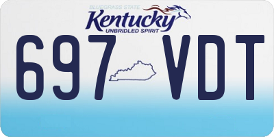 KY license plate 697VDT