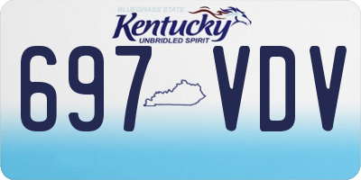 KY license plate 697VDV