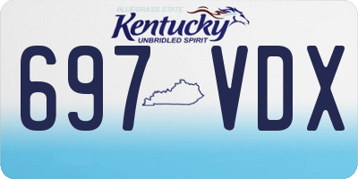 KY license plate 697VDX