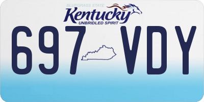 KY license plate 697VDY