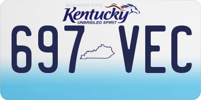 KY license plate 697VEC