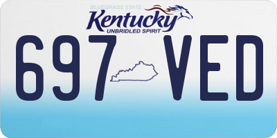 KY license plate 697VED