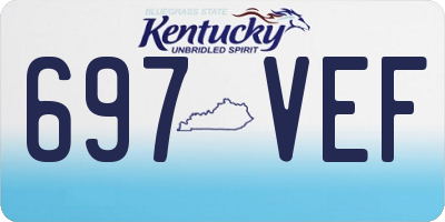 KY license plate 697VEF