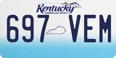 KY license plate 697VEM