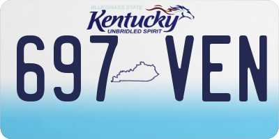 KY license plate 697VEN