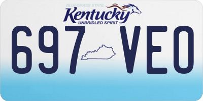 KY license plate 697VEO