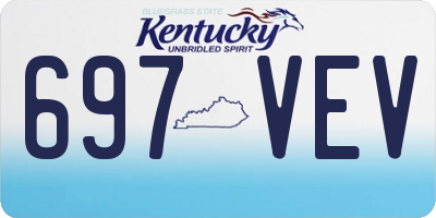 KY license plate 697VEV