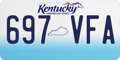KY license plate 697VFA