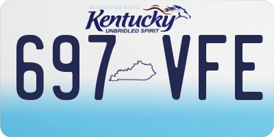 KY license plate 697VFE