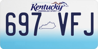 KY license plate 697VFJ
