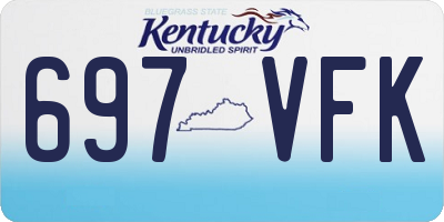 KY license plate 697VFK