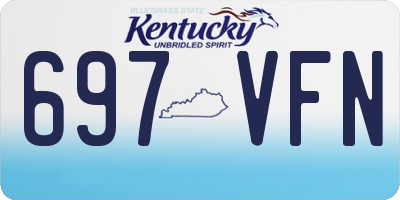 KY license plate 697VFN