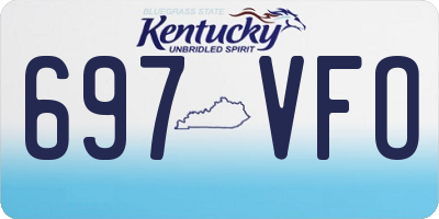 KY license plate 697VFO