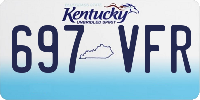 KY license plate 697VFR