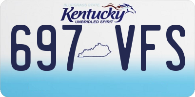 KY license plate 697VFS