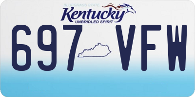 KY license plate 697VFW