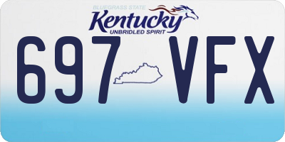 KY license plate 697VFX