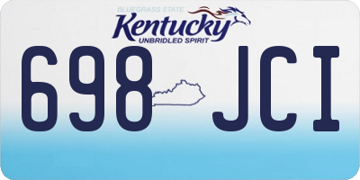 KY license plate 698JCI