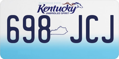 KY license plate 698JCJ