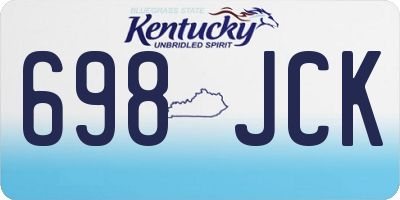 KY license plate 698JCK