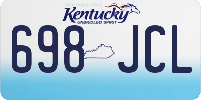 KY license plate 698JCL