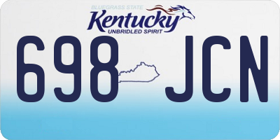 KY license plate 698JCN