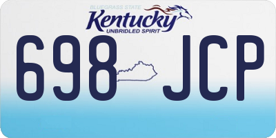 KY license plate 698JCP