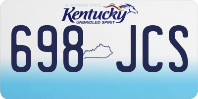 KY license plate 698JCS