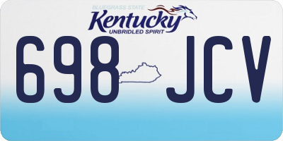 KY license plate 698JCV