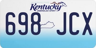 KY license plate 698JCX