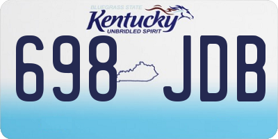 KY license plate 698JDB