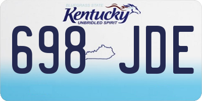 KY license plate 698JDE