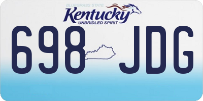 KY license plate 698JDG